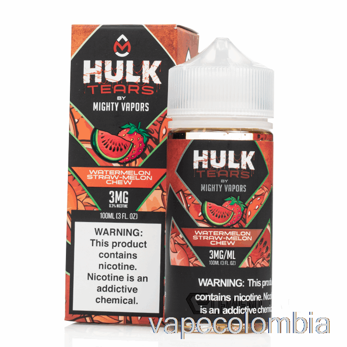 Vape Recargable Sandía Paja Melón Masticable - Lágrimas De Hulk - 100ml 3mg